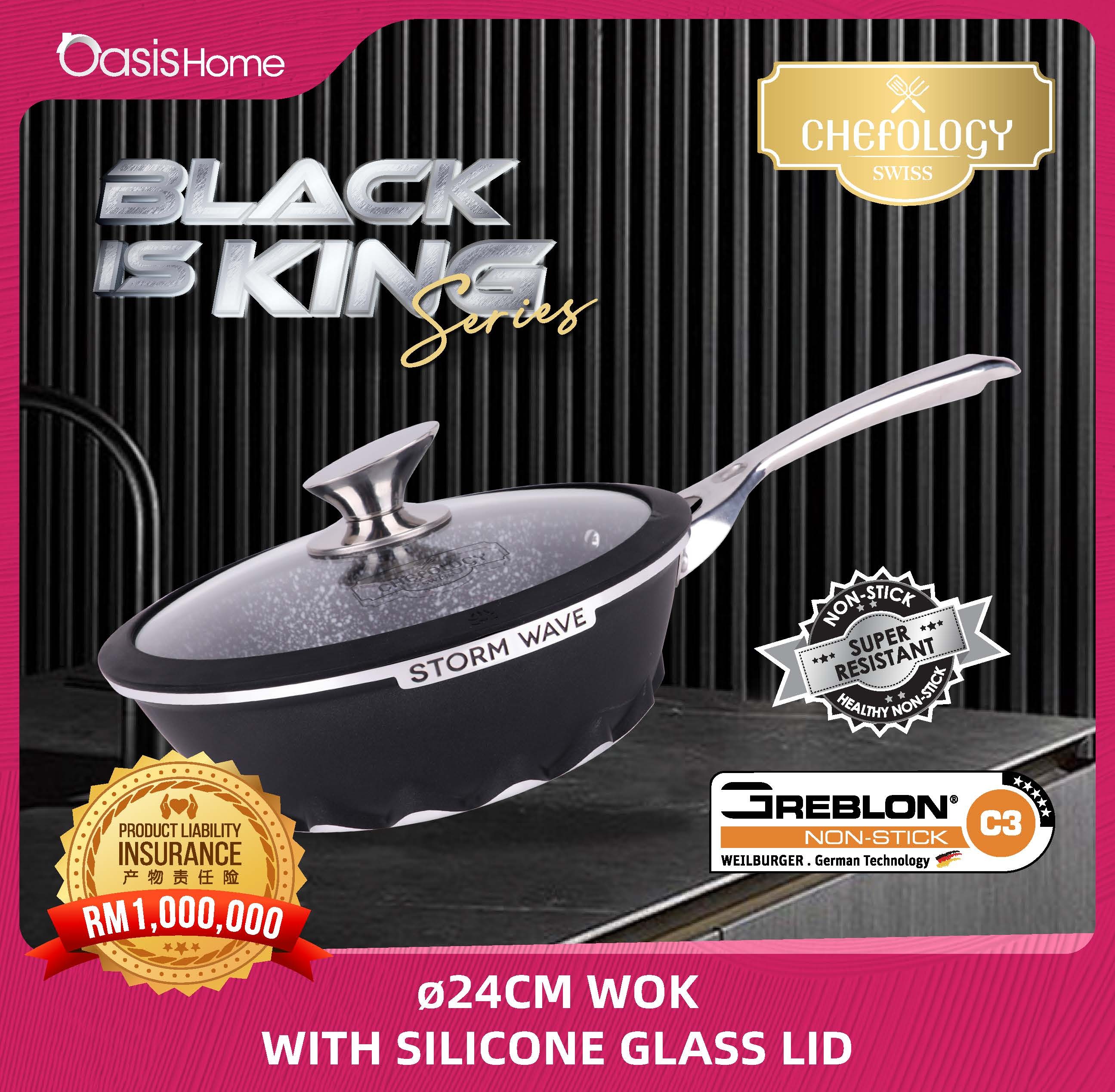 Wok et couvercle de 28cm elo smart life Wok et couvercle de 28cm elo smart life