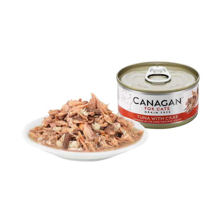 (6罐平均$14.5/罐) Canagan 原之選 無穀物吞拿魚伴蟹肉貓罐頭 75g