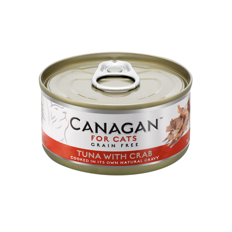 (6罐平均$14.5/罐) Canagan 原之選 無穀物吞拿魚伴蟹肉貓罐頭 75g