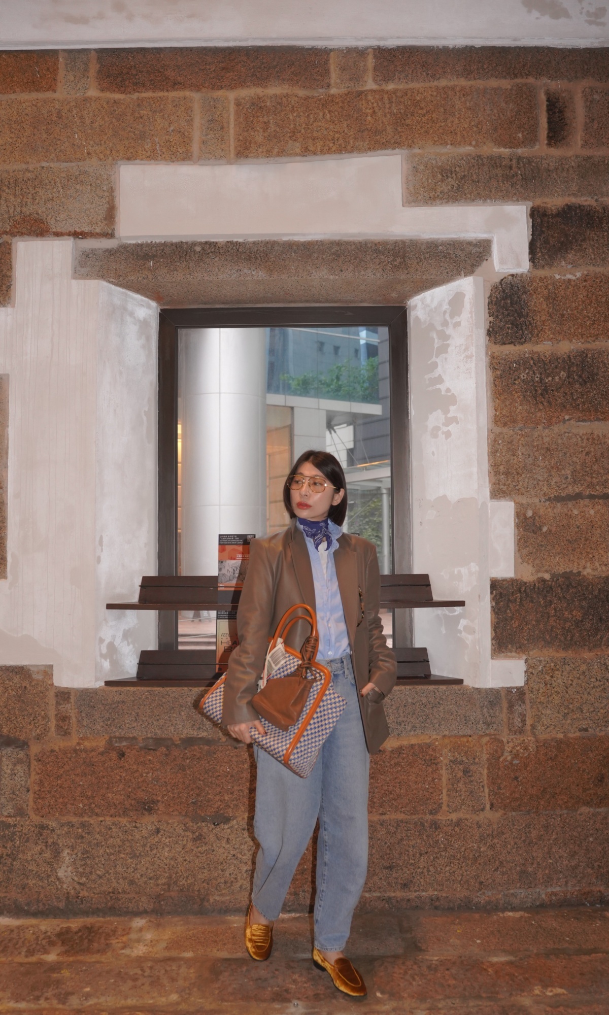 HANAA早春新款奶油棕色氣質舒適全真皮皮衣羊皮西裝上西服外套