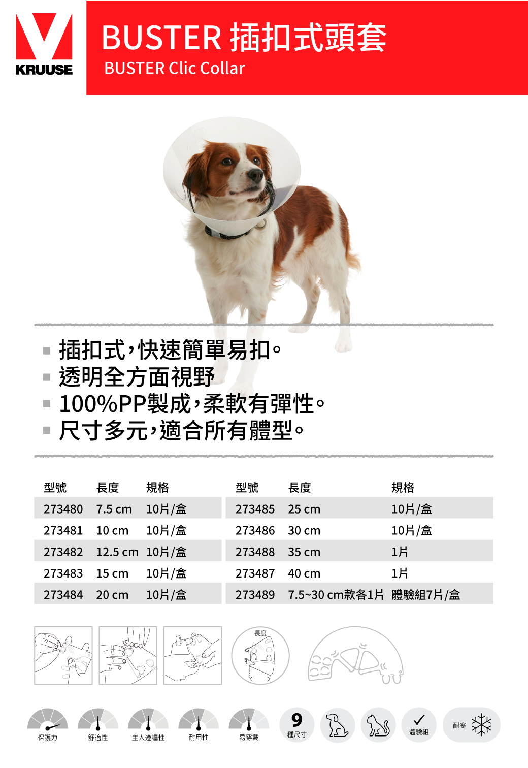 KRUUSE插扣式寵物頭套