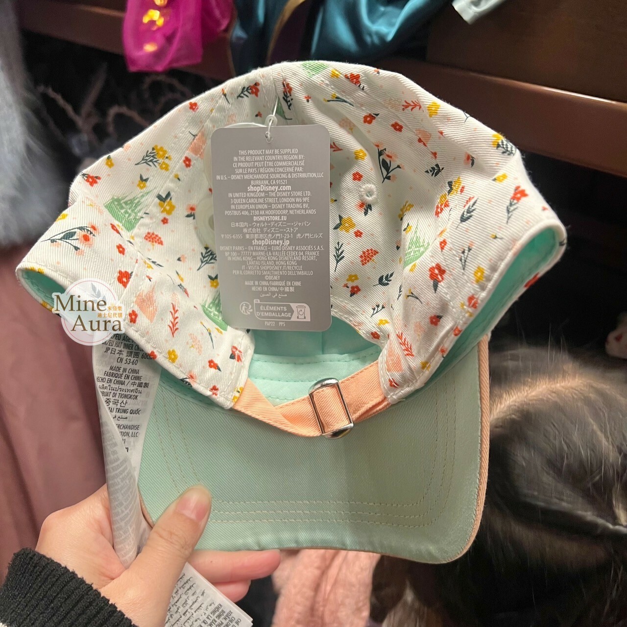 艾莎 Elsa 滿版圖案 白色拚色 棒球帽 帽子 冰雪奇緣 Frozen -香港迪士尼樂園