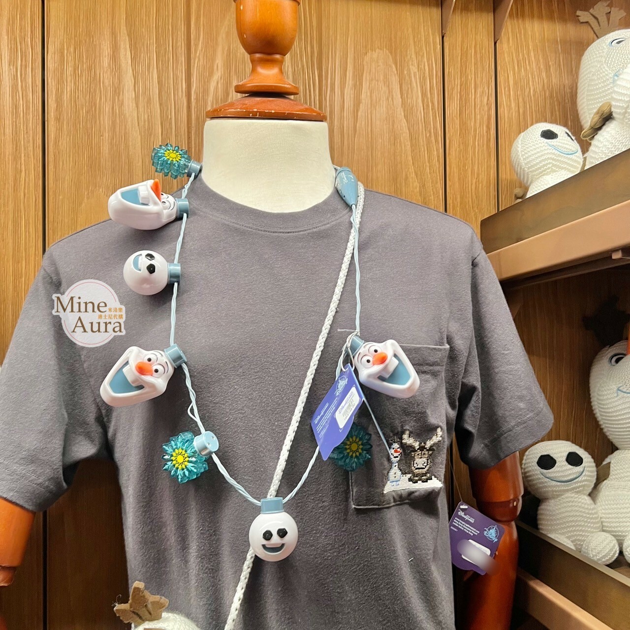 World of Frozen 限定 迷你小雪寶 Olaf 造型 串燈 發光 項鍊 冰雪奇緣 Frozen -香港迪士尼樂園