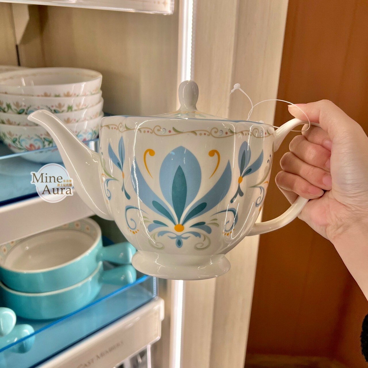 World of Frozen 限定 圖騰 白色 陶瓷 下午茶 茶壺 冰雪奇緣 Frozen -香港迪士尼樂園