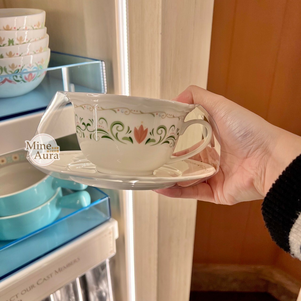 World of Frozen 限定 圖騰 白色 陶瓷 下午茶 茶杯 杯碟組 冰雪奇緣 Frozen -香港迪士尼樂園