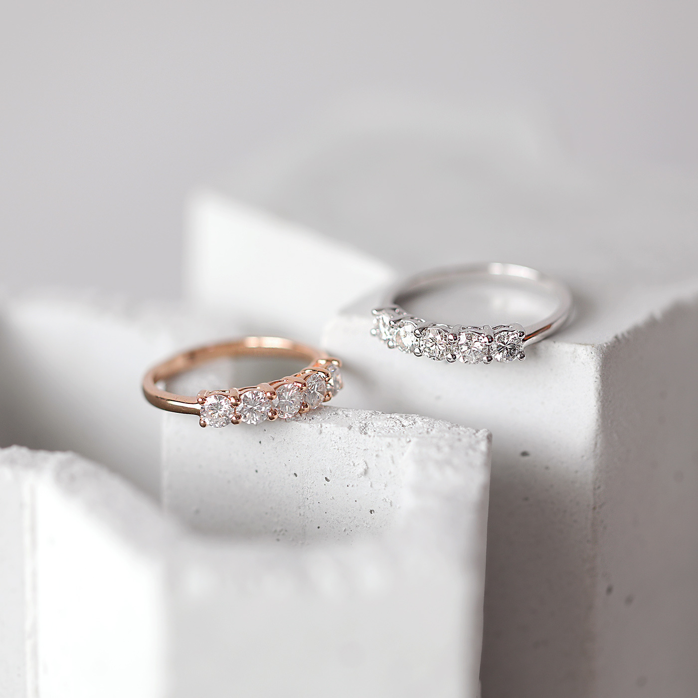 星光 — 1克拉鑽石線戒