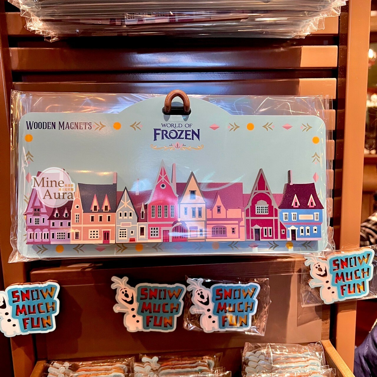 World of Frozen 限定 艾倫戴爾王國 造型 木質 磁鐵 冰雪奇緣 Frozen -香港迪士尼樂園