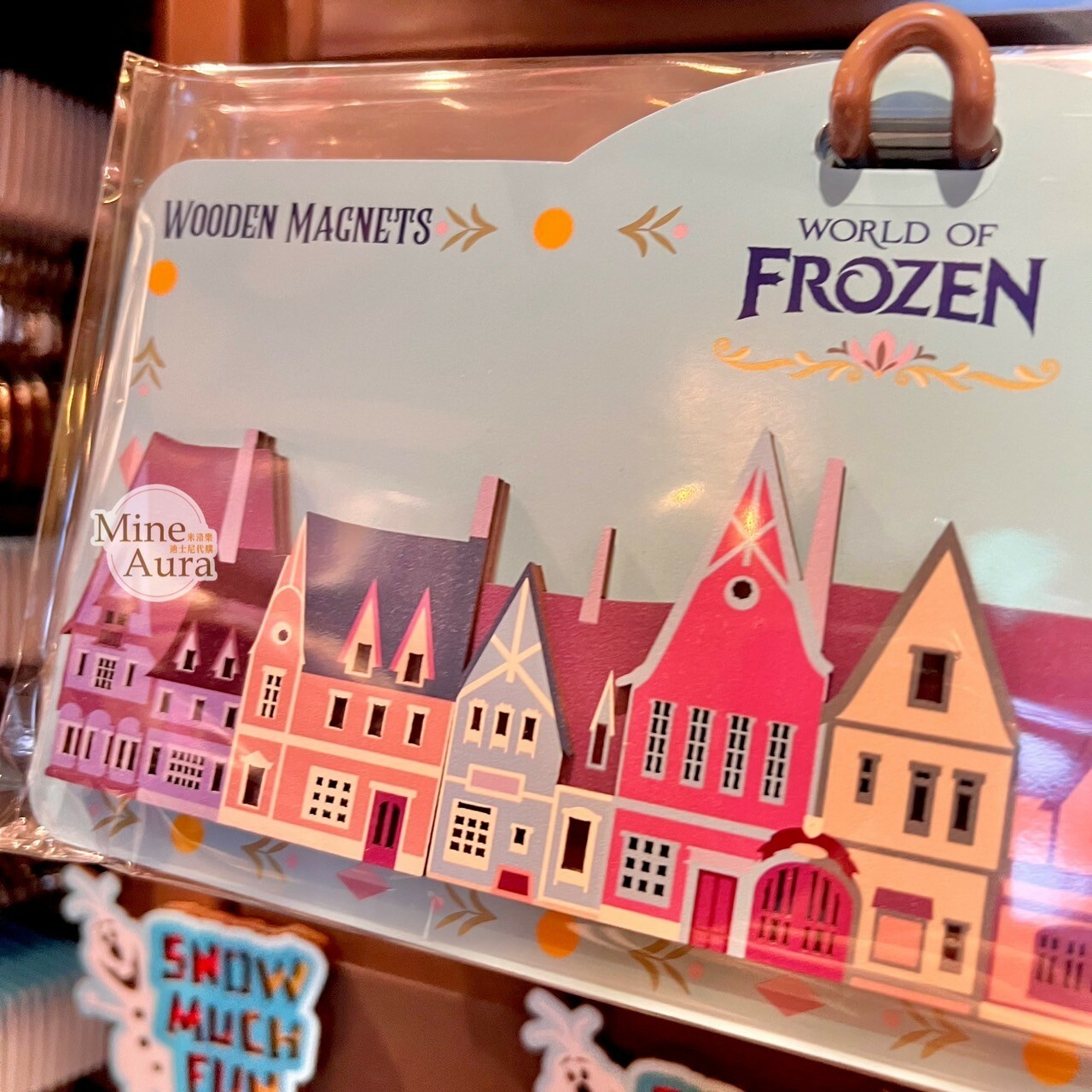 World of Frozen 限定 艾倫戴爾王國 造型 木質 磁鐵 冰雪奇緣 Frozen -香港迪士尼樂園