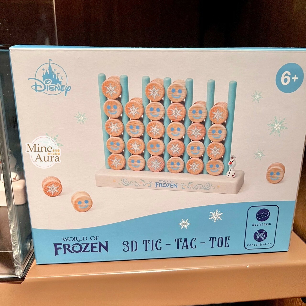 World of Frozen 限定 雪寶 Olaf 木質 四子棋 擺飾品 冰雪奇緣 Frozen -香港迪士尼樂園