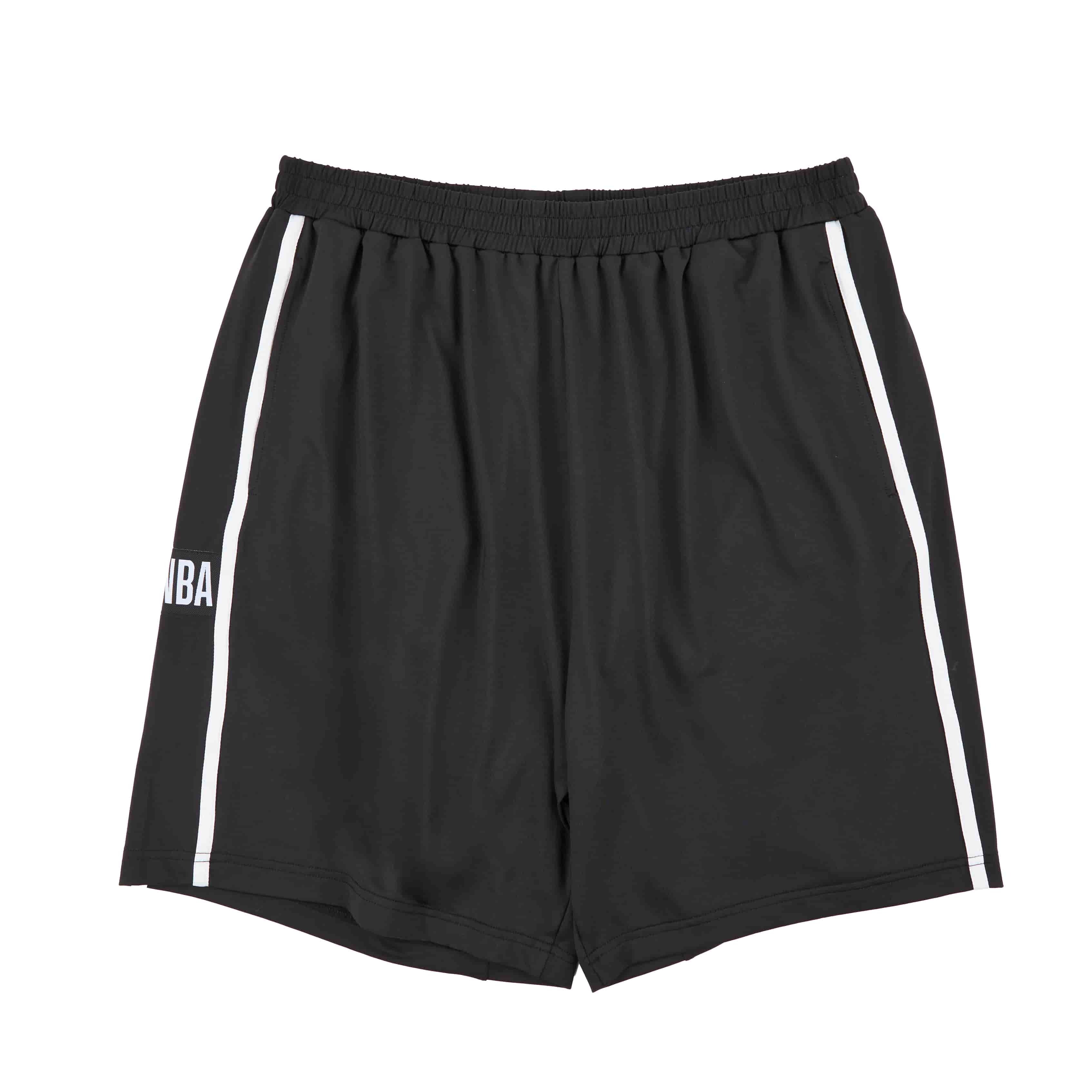 【NBA】休閒織帶短褲 - 淺灰/黑
