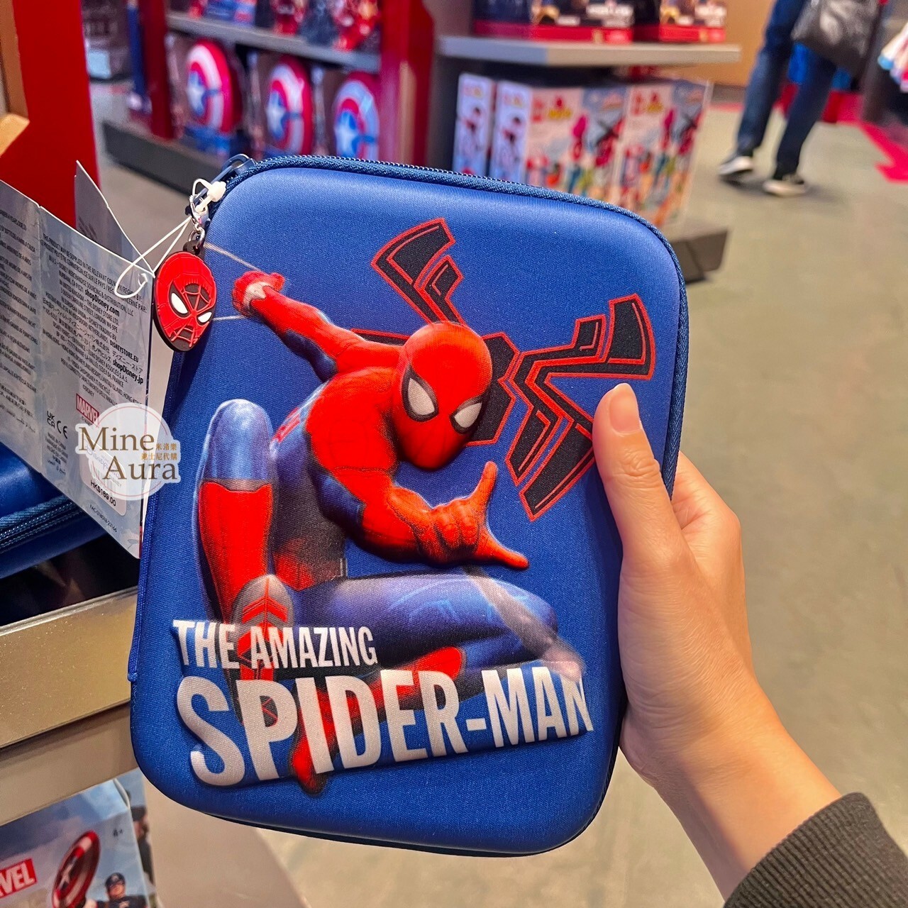 蜘蛛人 Spider-Man 造型 藍底 文具包 文具組 漫威 Marvel -香港迪士尼樂園