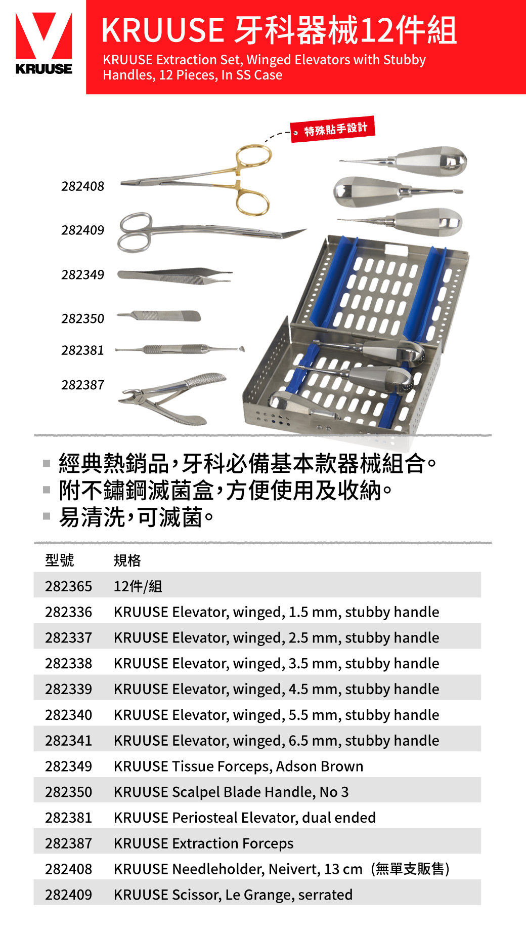 牙科器械12件組