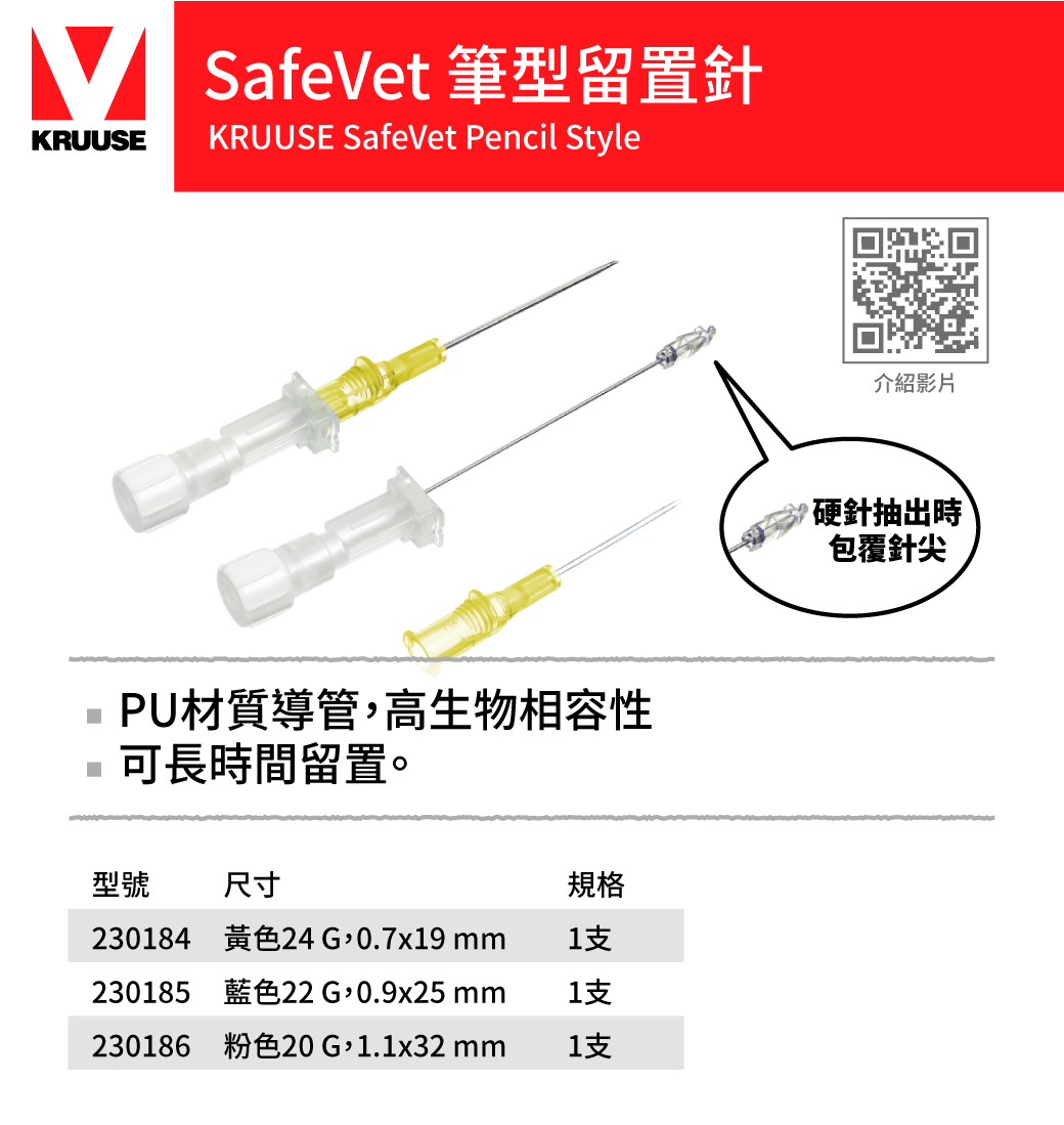 安全型筆型留置針