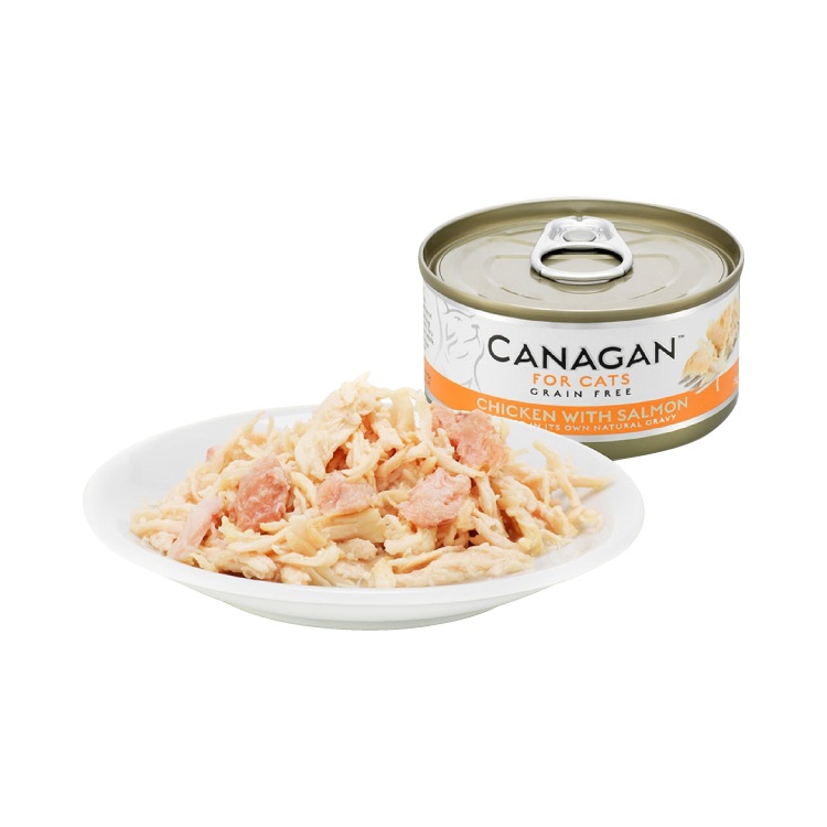 Canagan 原之選 無穀物雞肉伴三文魚貓罐頭 75g (任選6罐$87)