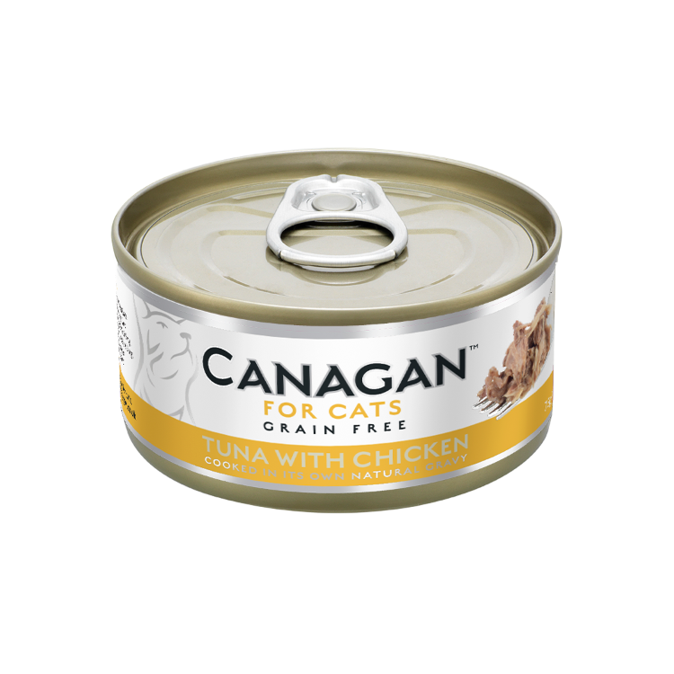 (6罐平均$14.5/罐) Canagan 原之選 無穀物雞肉伴吞拿魚貓罐頭 75g