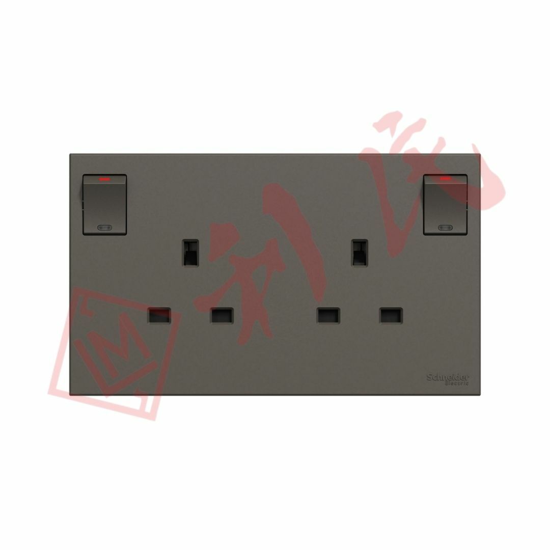 施耐德 AvatarOn C 13A 兩位連保護門有掣插座連LED指示燈