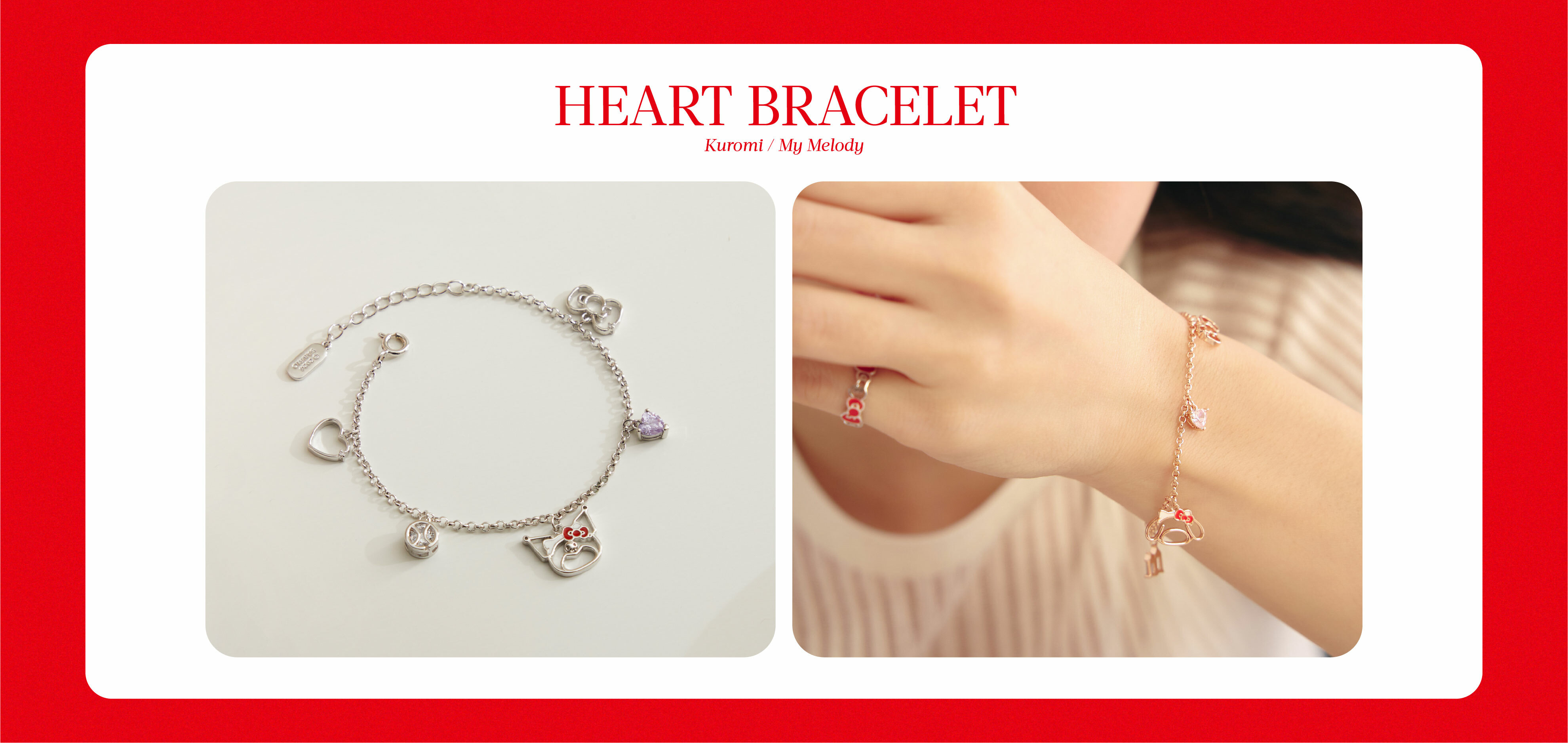 BONNY&READ X  Hello Kitty 50週年，Hello Kitty、美樂蒂、酷洛米結合50週年限定蝴蝶結， 化身夢幻飾品 萌化你的心～