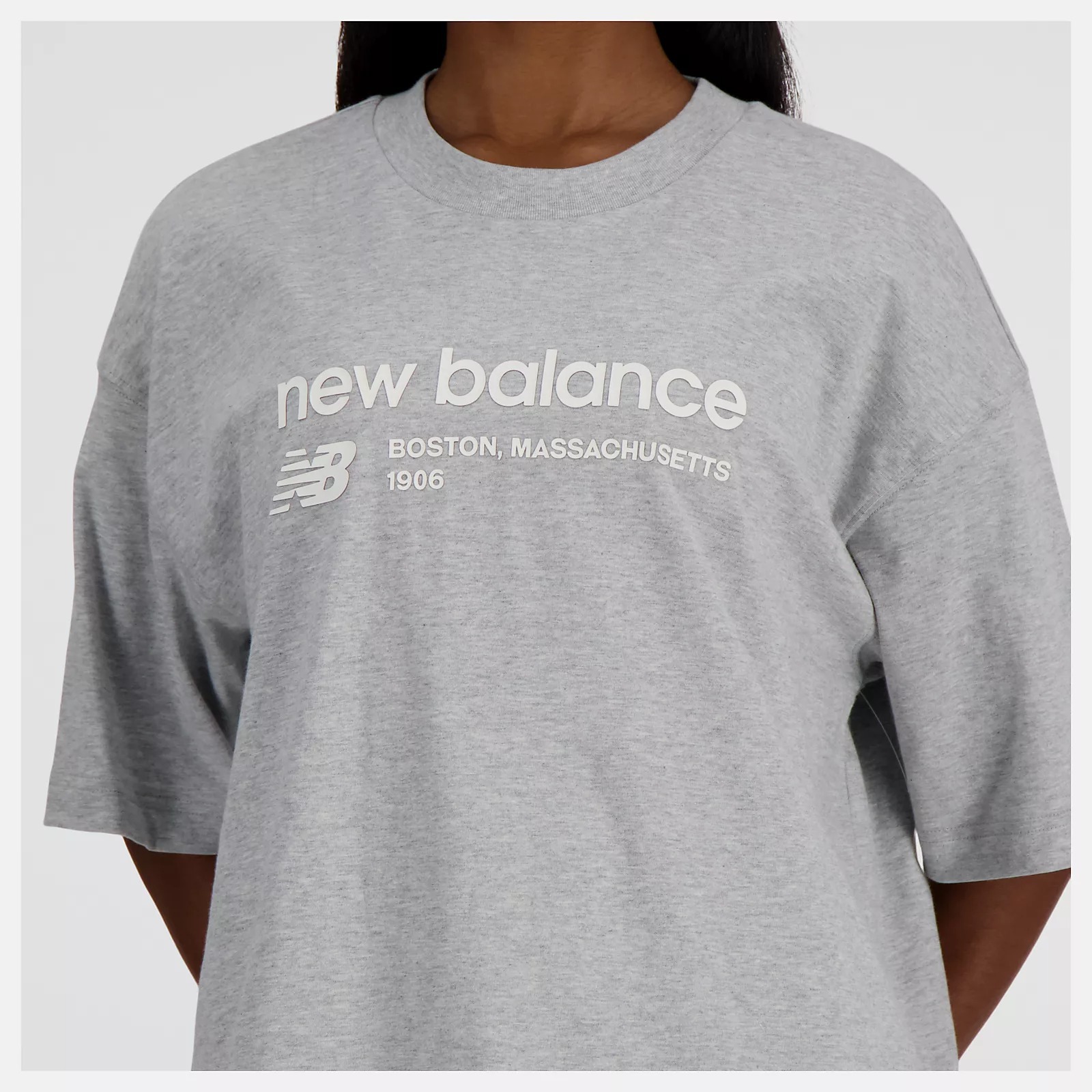 NEW BALANCE 短T NB 灰色 1906 短袖 上衣 女 WT33534AG