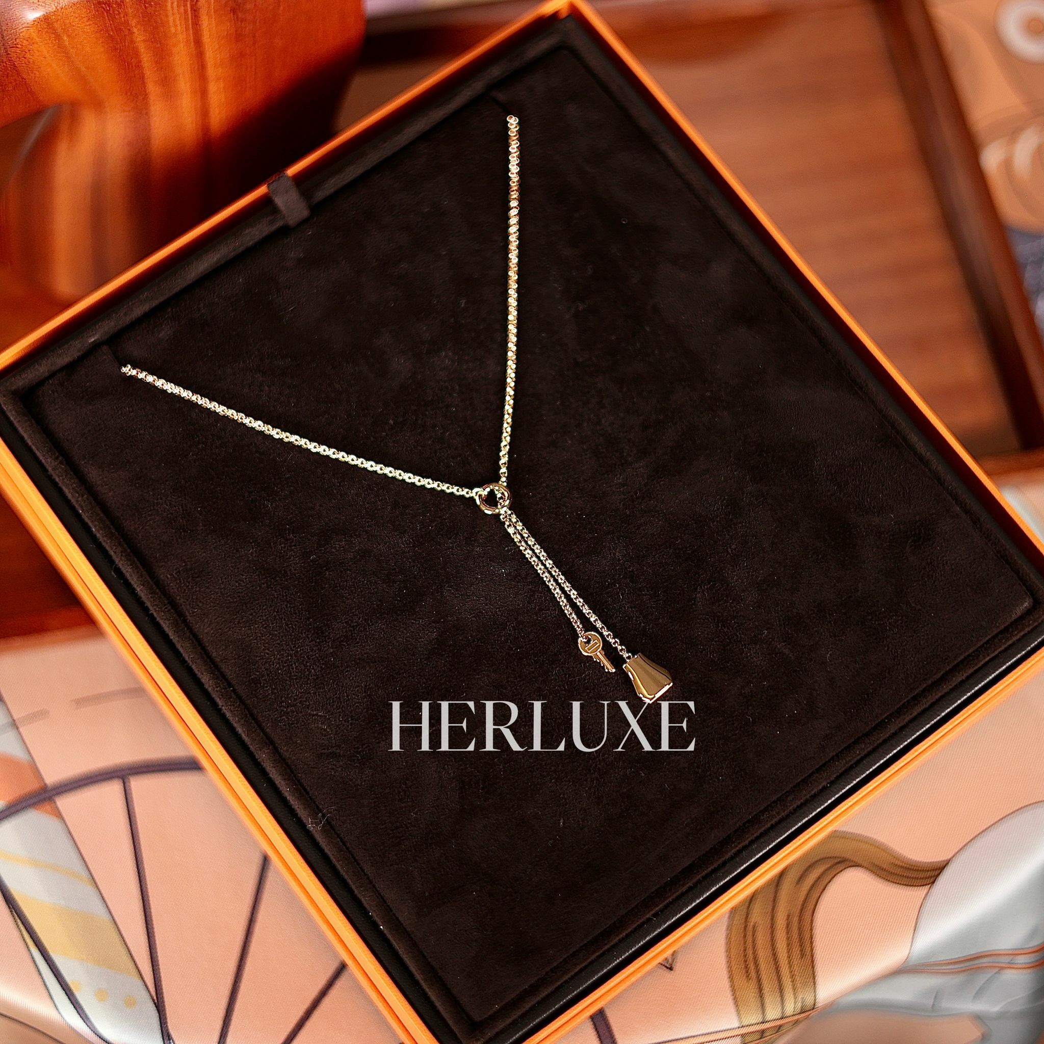 kelly clochette necklace rose gold pm