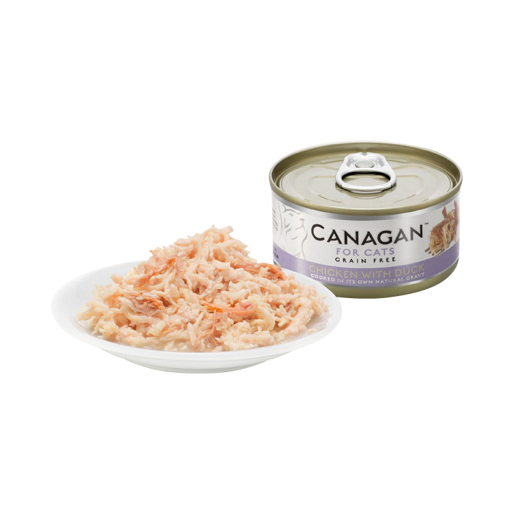 (6罐平均$14.5/罐) Canagan 原之選 無穀物雞肉伴鴨肉貓罐頭 75g