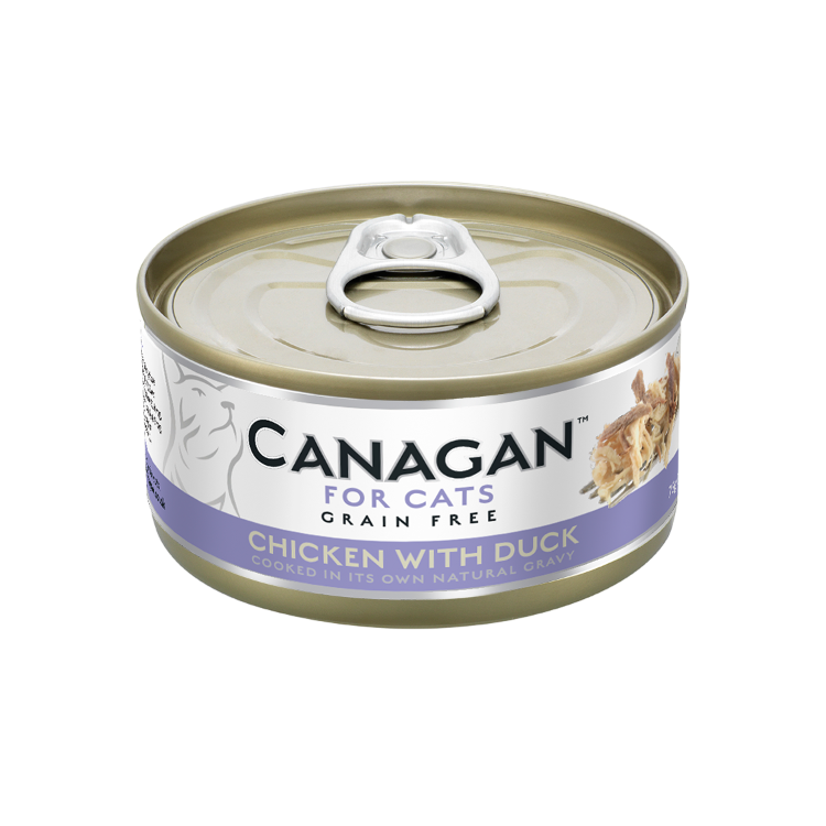 (6罐平均$14.5/罐) Canagan 原之選 無穀物雞肉伴鴨肉貓罐頭 75g