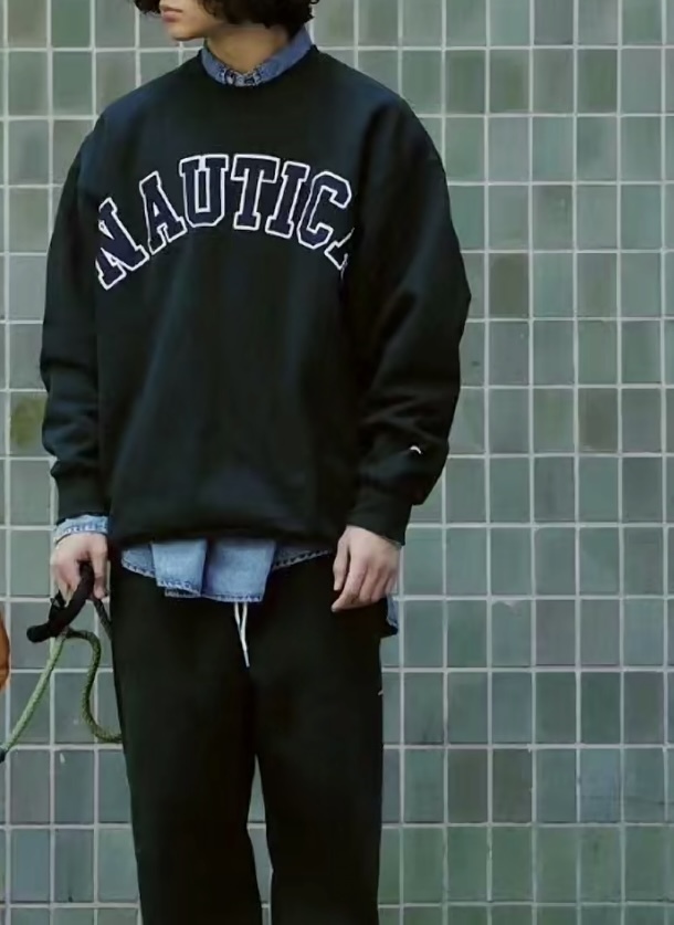 <快速出貨>NAUTICA 大學TEE 基本深綠