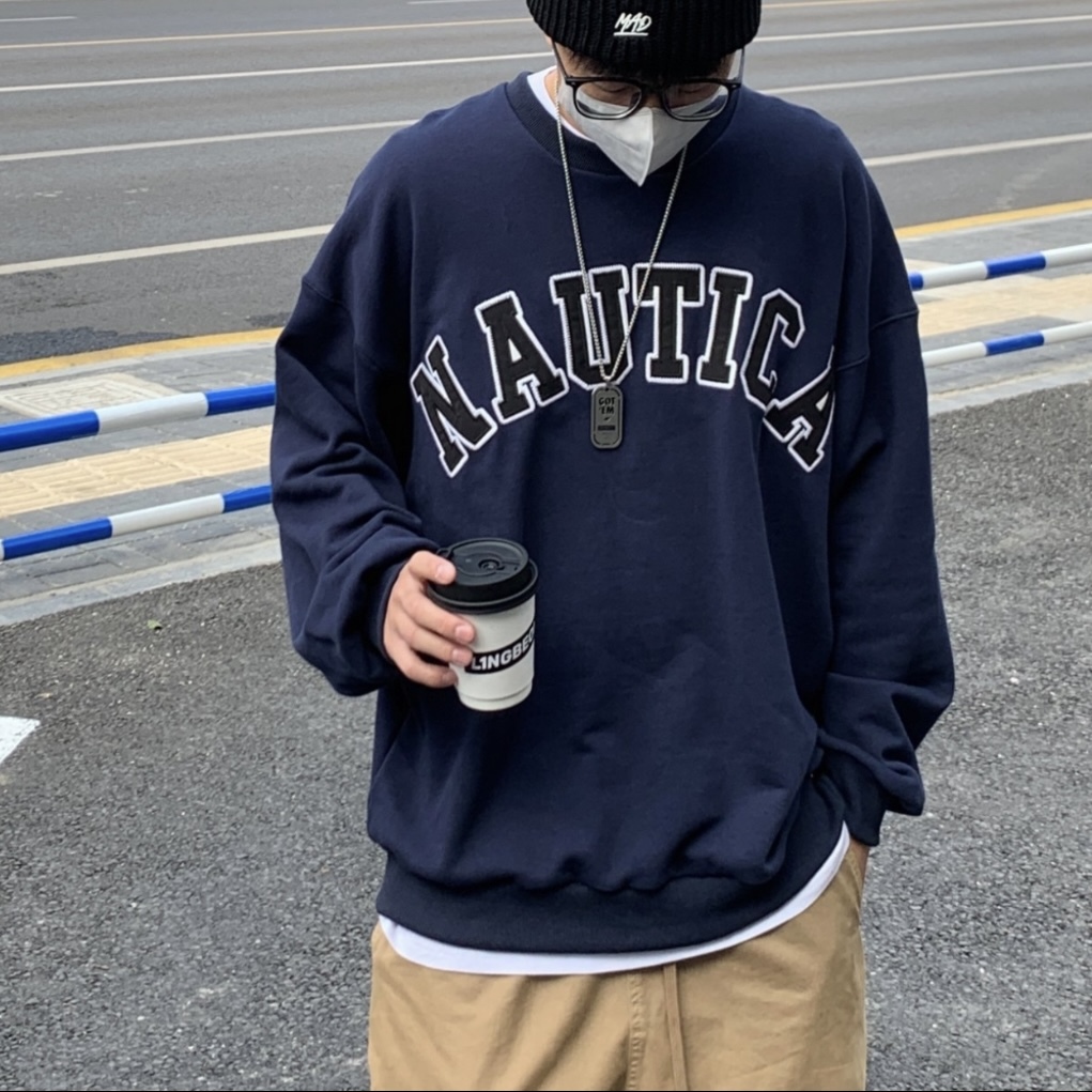 <快速出貨>NAUTICA 大學TEE 基本深藍