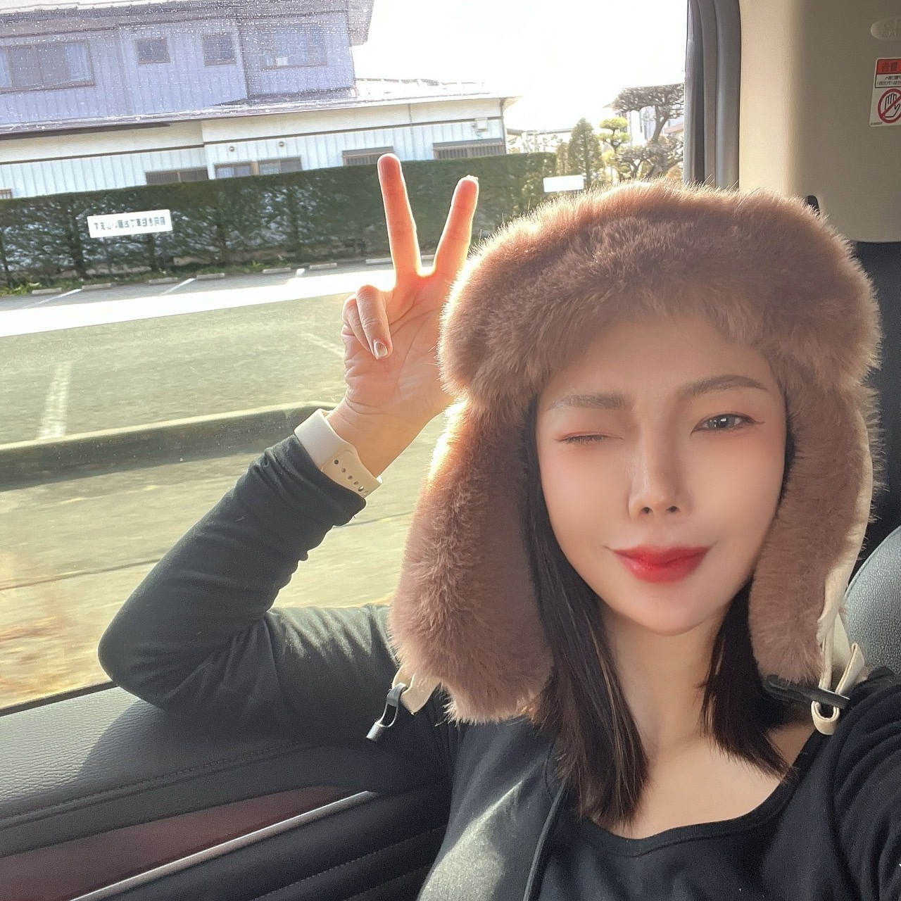 荔枝紋護耳保暖飛行帽/2色/雙面戴/飛狗帽