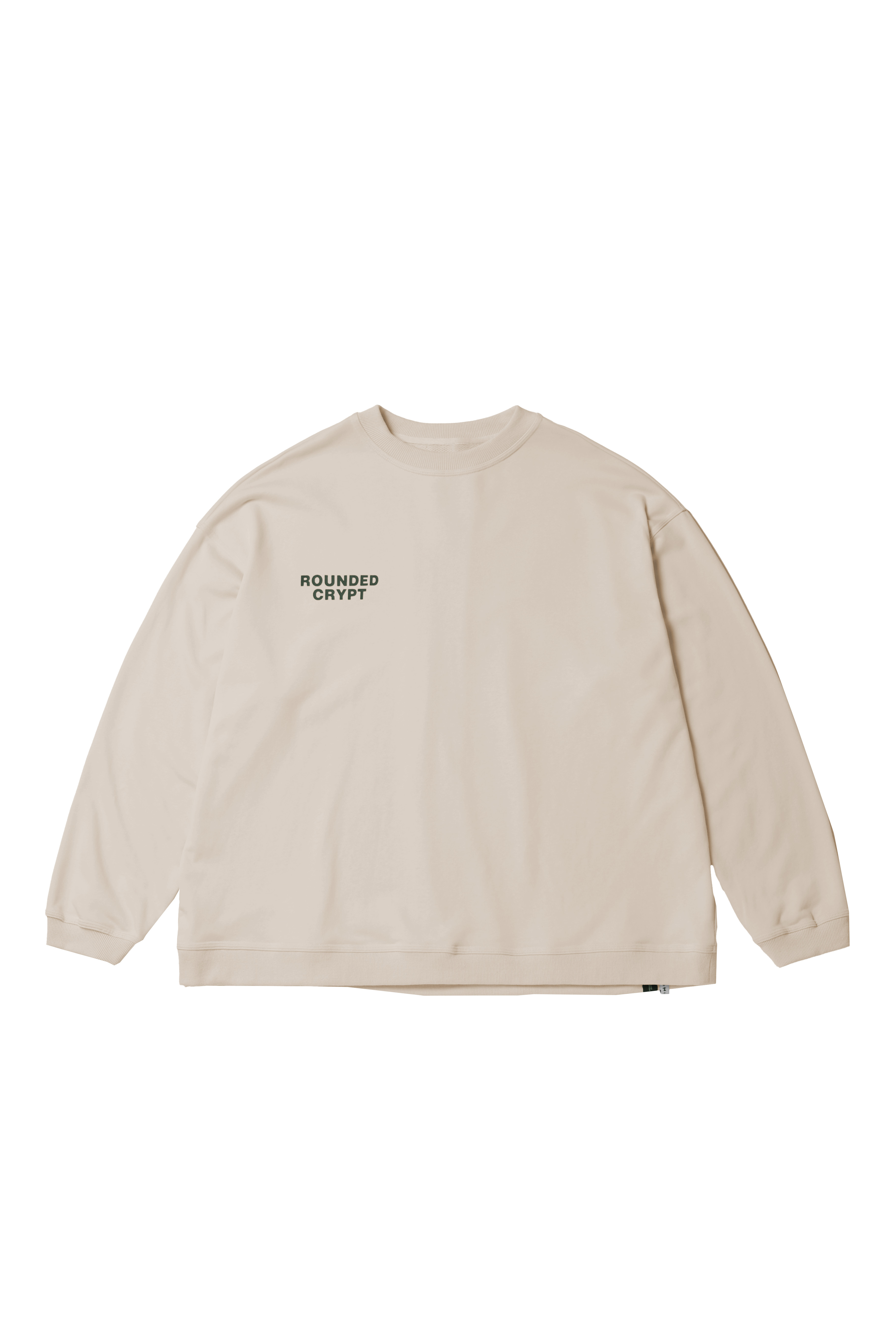 HIDDEN LOGO ZIPPER CREWNECK - BEIGE