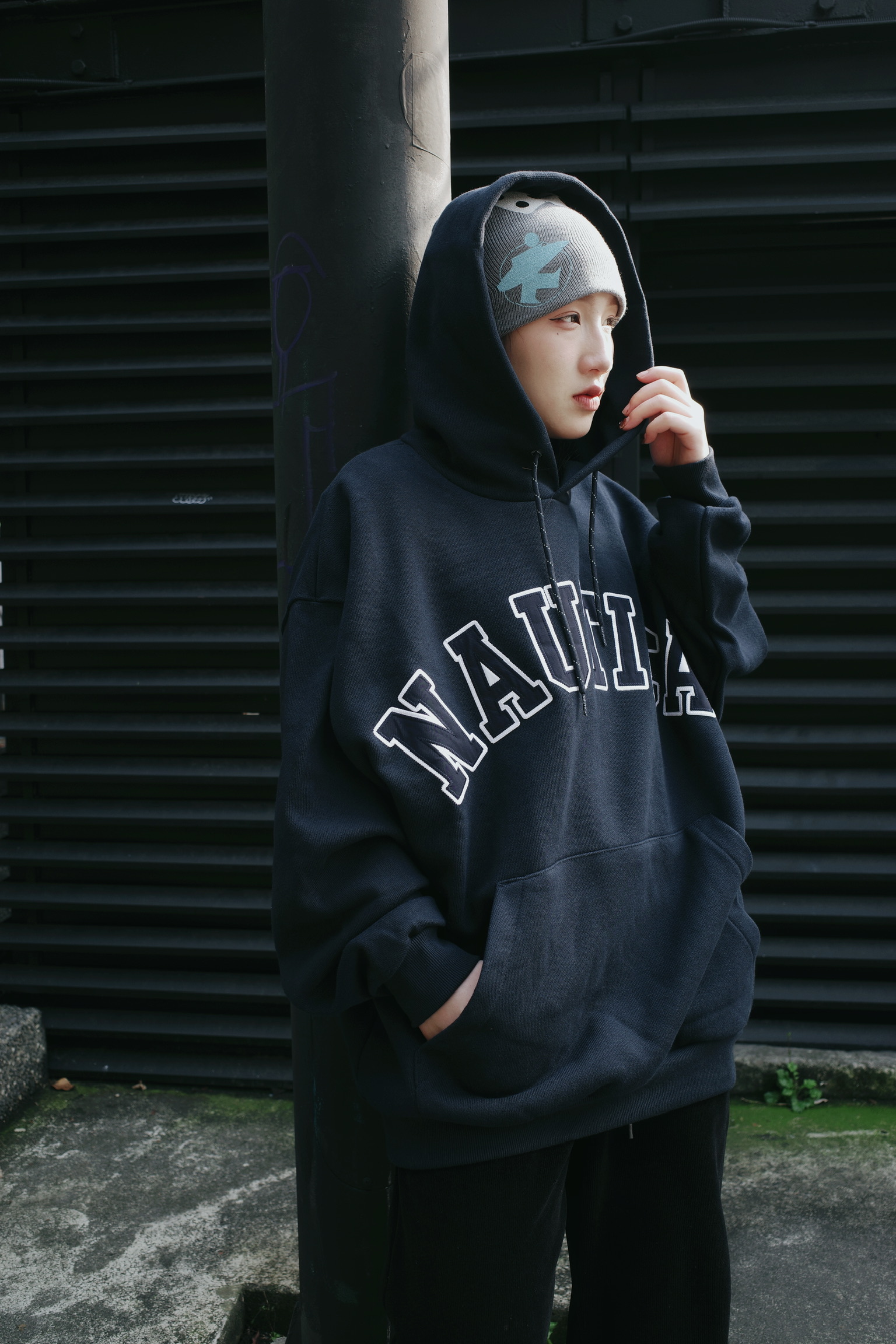 <快速出貨>NAUTICA 帽TEE 基本深藍