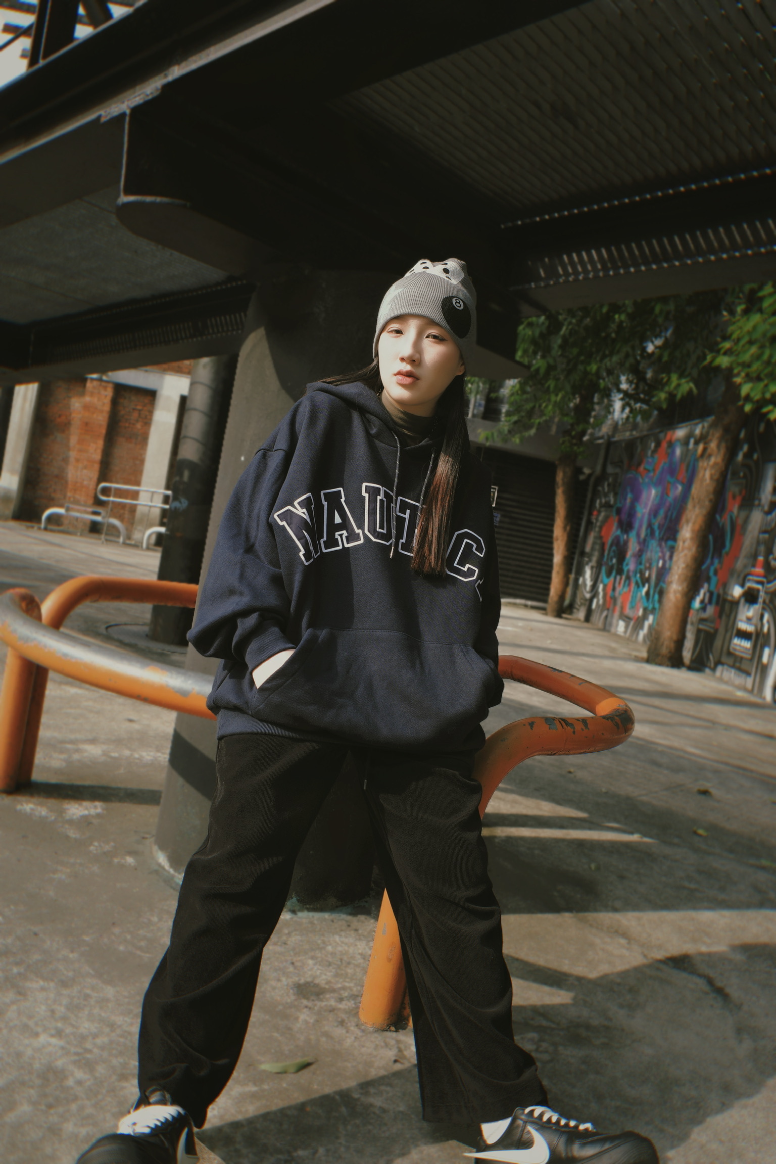 <快速出貨>NAUTICA 帽TEE 基本深藍