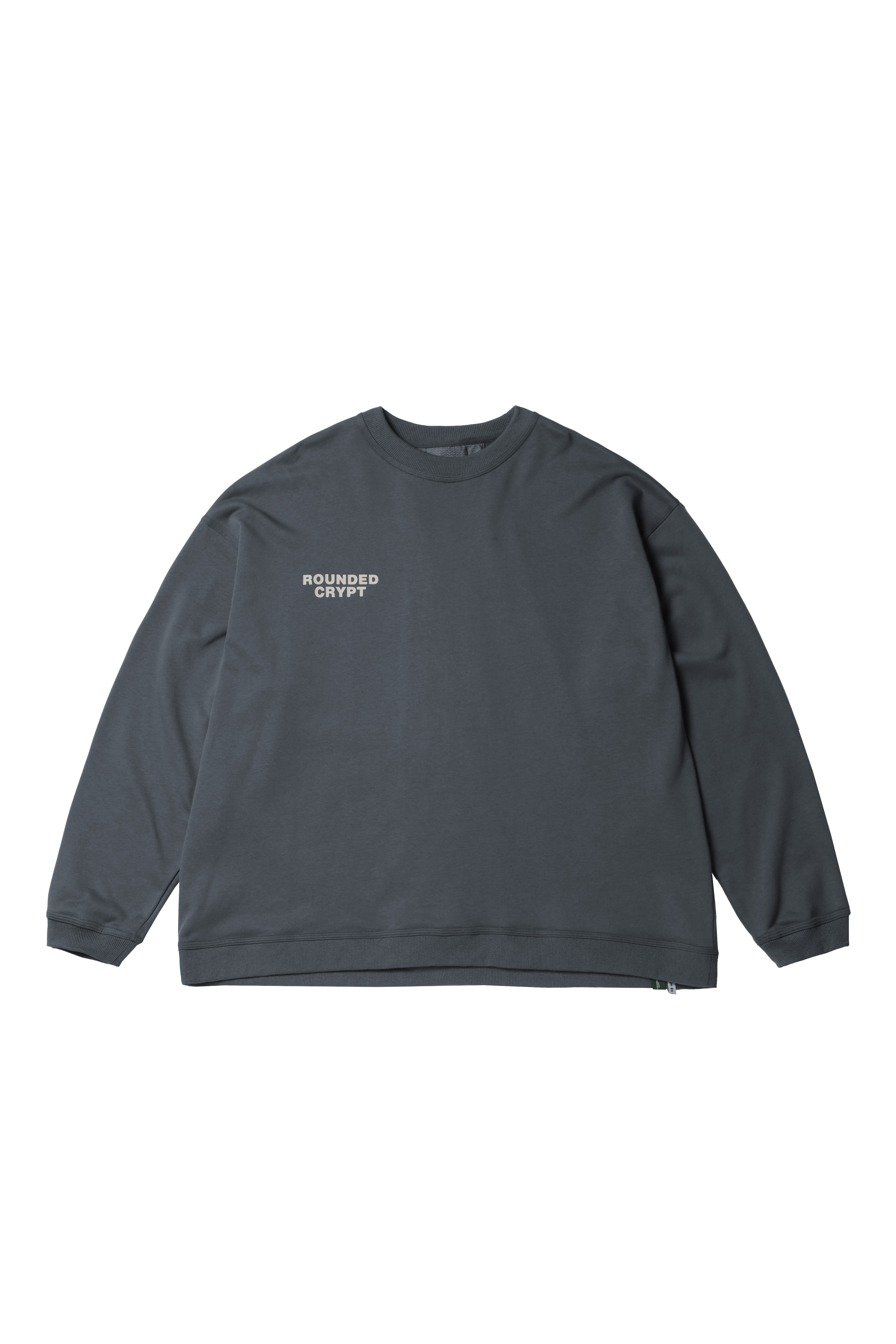 HIDDEN LOGO ZIPPER CREWNECK - WASHED GRAY