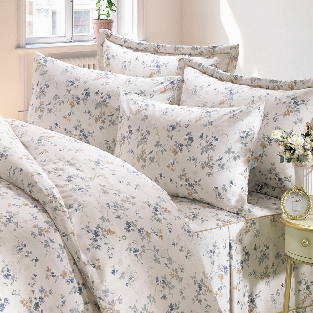 300織精梳棉七件式床罩組  | 2323 賽蘿美  | 鴻宇