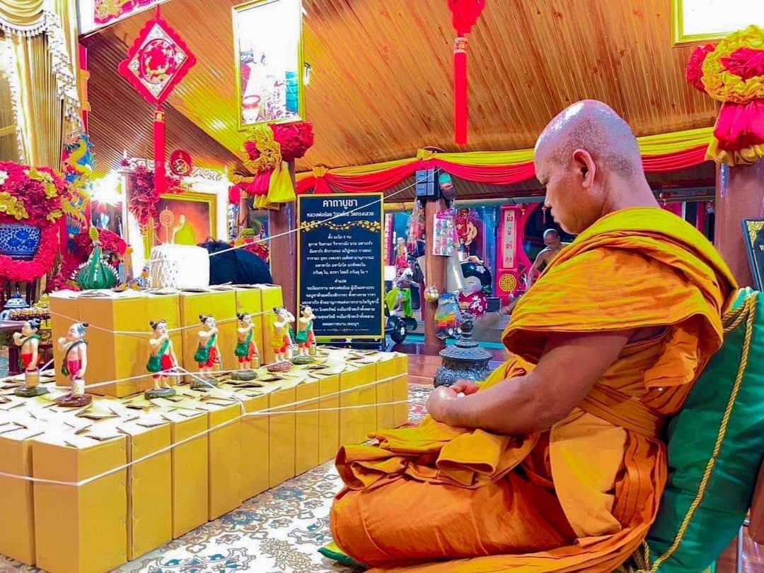 宋春原廟供請 龍婆加持開光 佛曆2568第一期製作 宋春發財成願天童  限量 (只有1000尊)