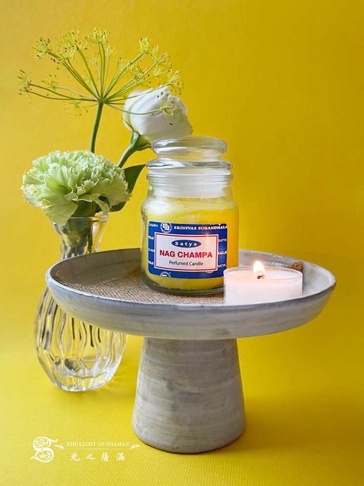 賽巴巴香氛蠟燭Satya Sai Baba candles 罐裝 16小時放鬆冥想 平靜 舒緩 氛圍 - 光之薩滿