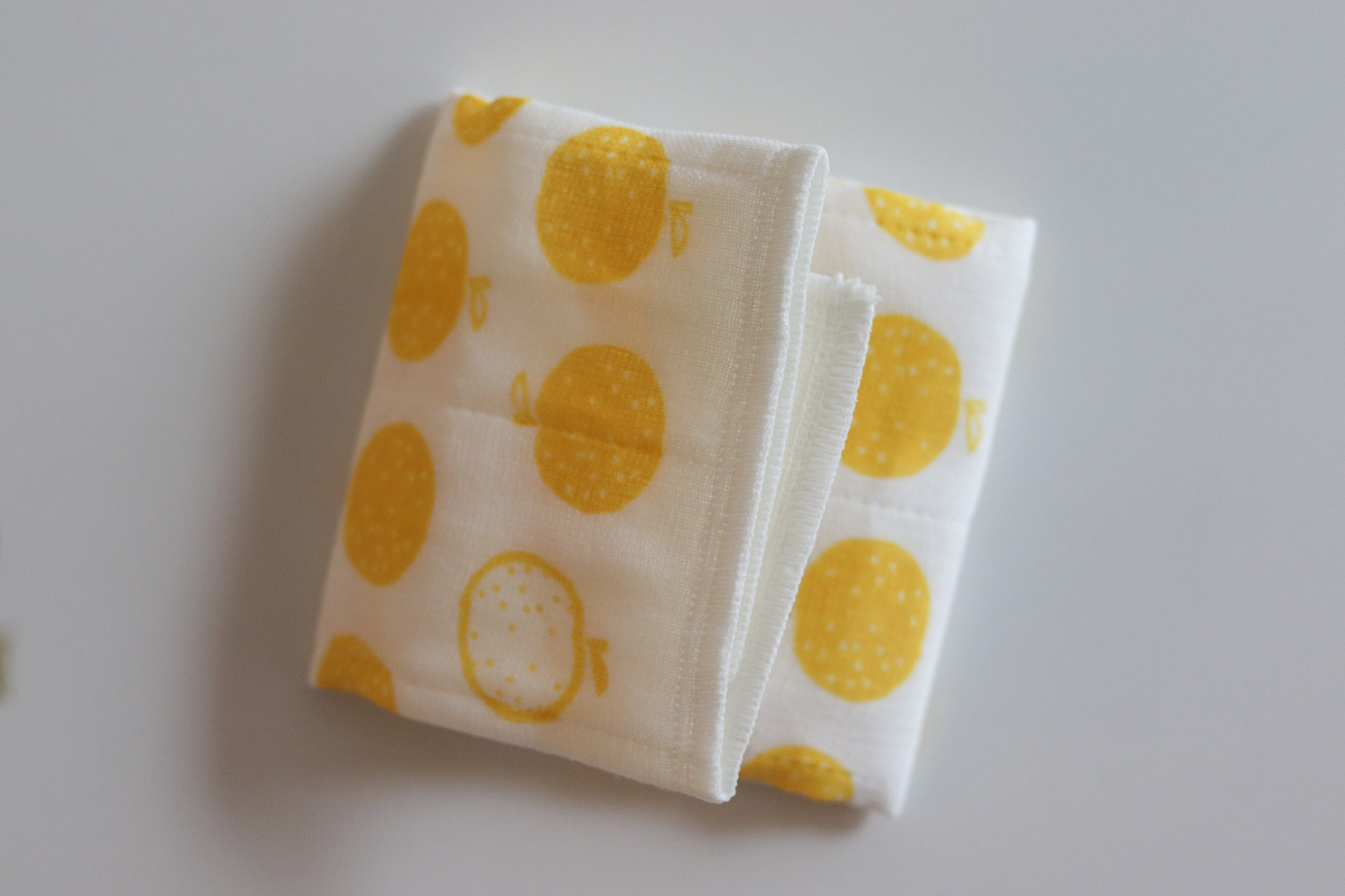 日本 柚子Yuzu 蚊帳生地 抹布