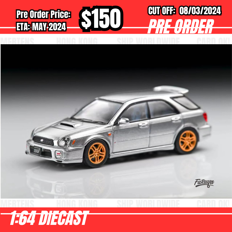 PO-$150 * Furuya * 1:64 Subaru Impreza WRX STi Wagon GG Silver [OD06/03]