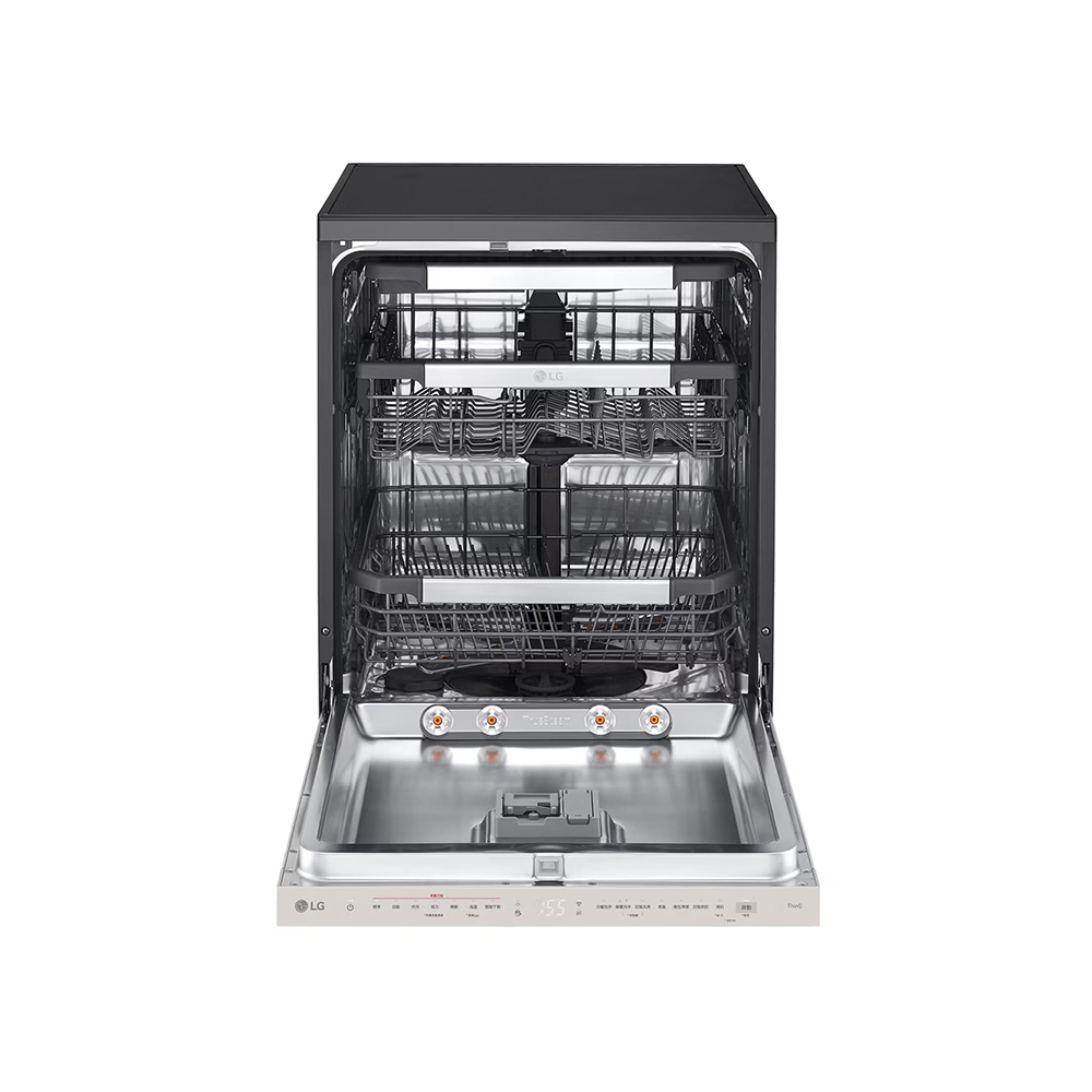 LG | QuadWash™ Steam 四方洗蒸氣超潔凈洗碗機 (雪霧白)｜Objet Collection® DFB335HE