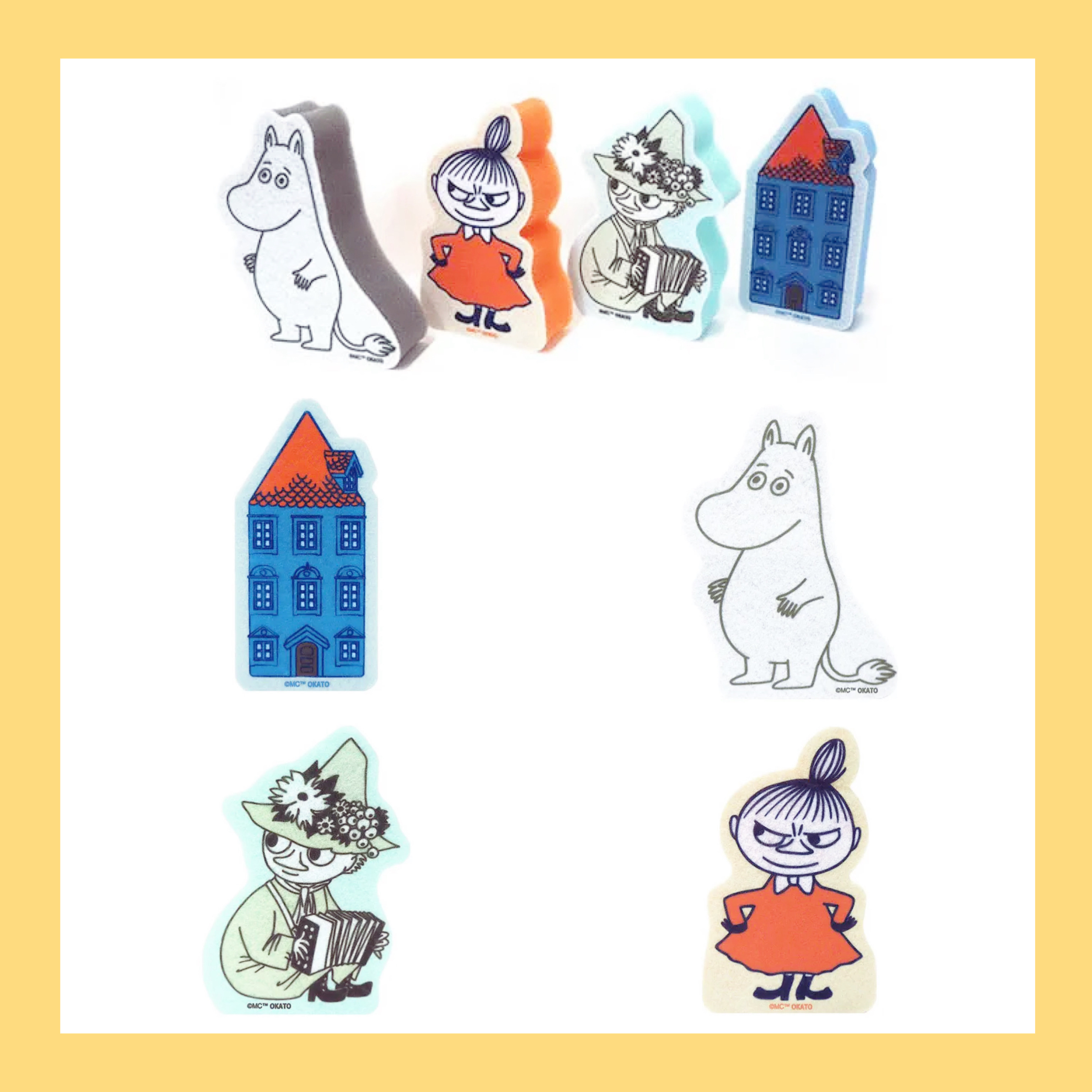 Moomin北歐生活風格無紡布海綿套組4入