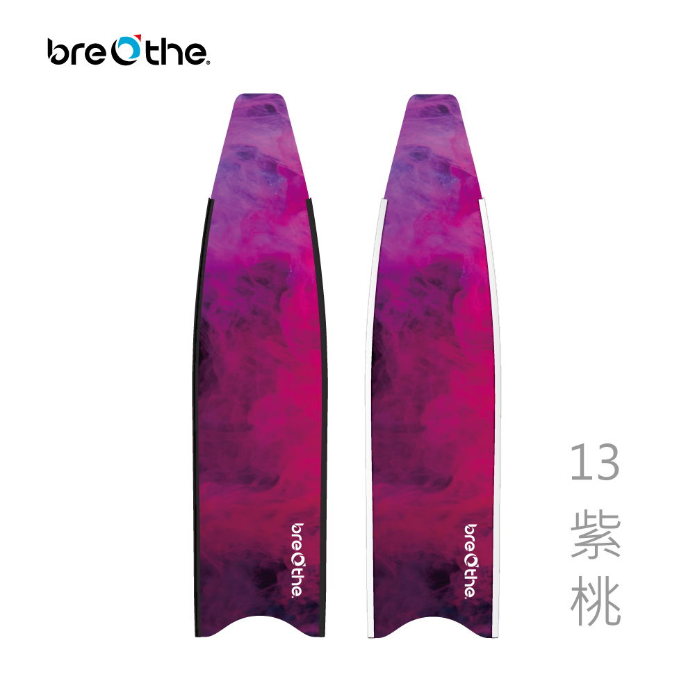 ▲水呼吸breathe 碳纖維長蛙鞋板 紫桃 15-A-13