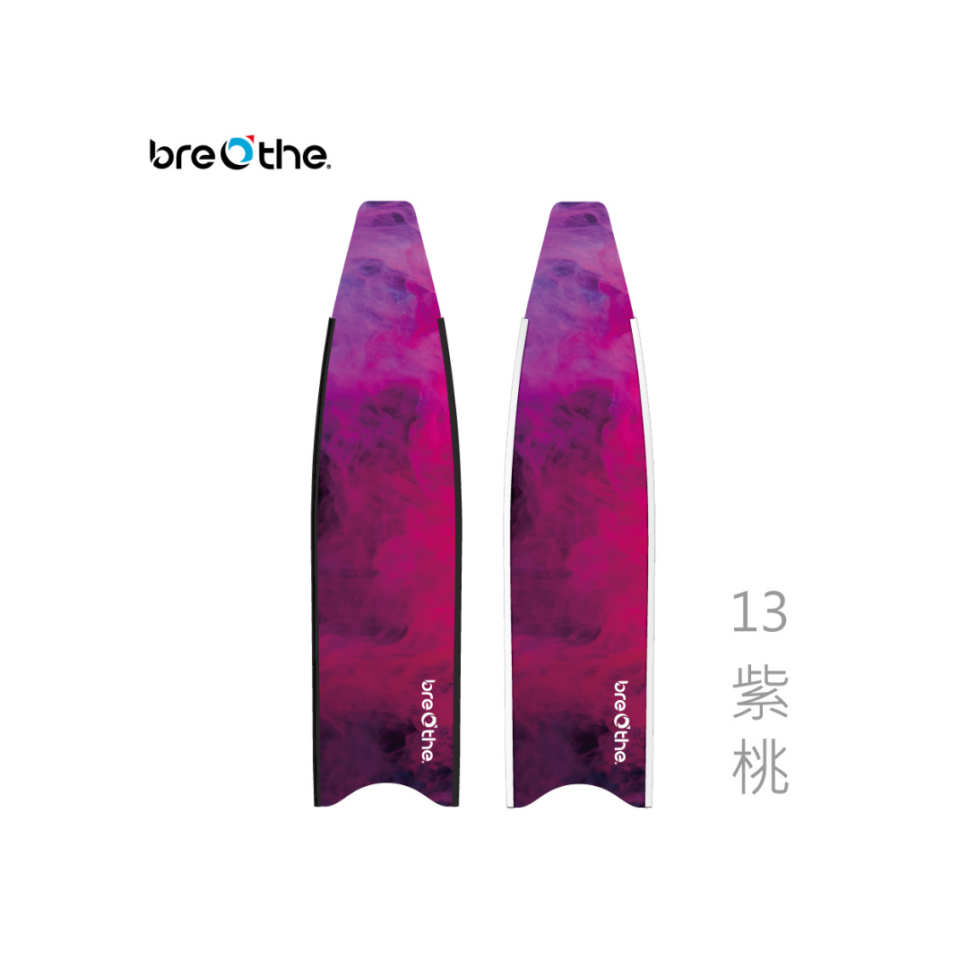 ▲水呼吸breathe 碳纖維長蛙鞋板 紫桃 15-A-13