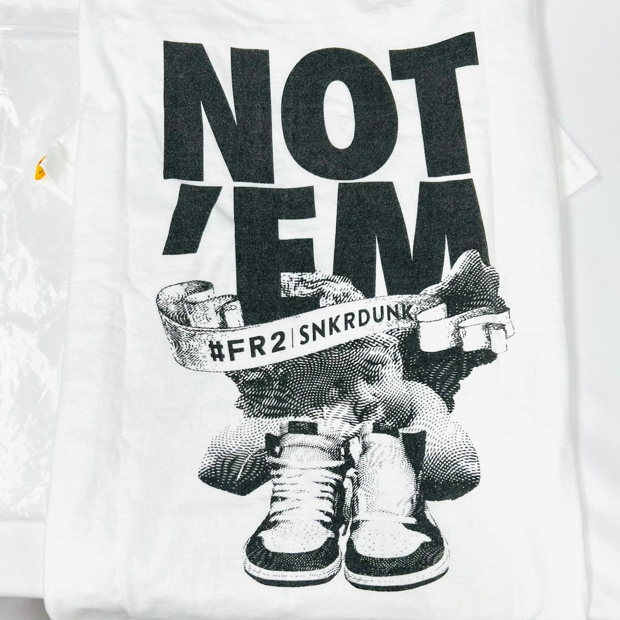 FR2 X SNKRDUNK collaboration with #FR2 NOT’EM T-shirt White L