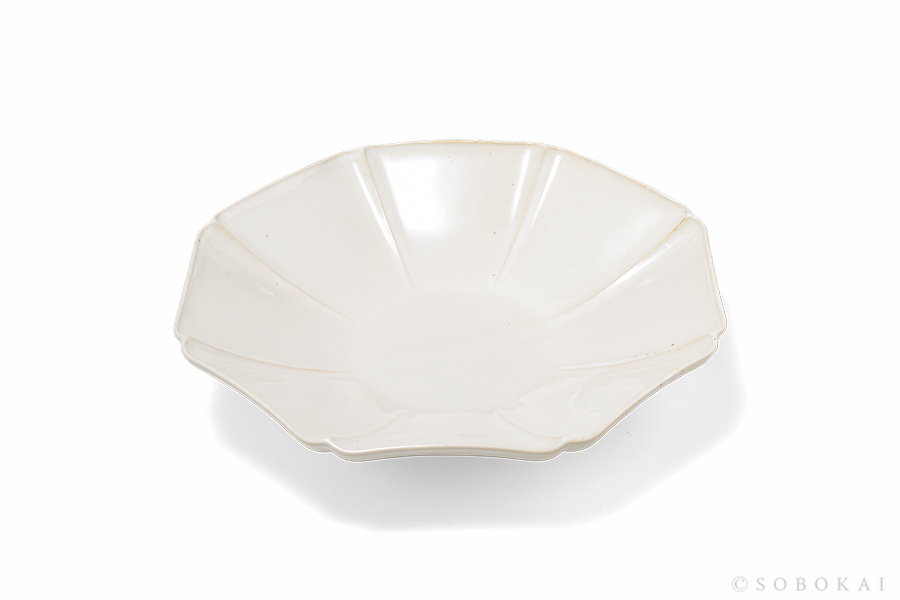 STUDIO M' SOBOKAI - Hitohana一花7寸淺缽/白