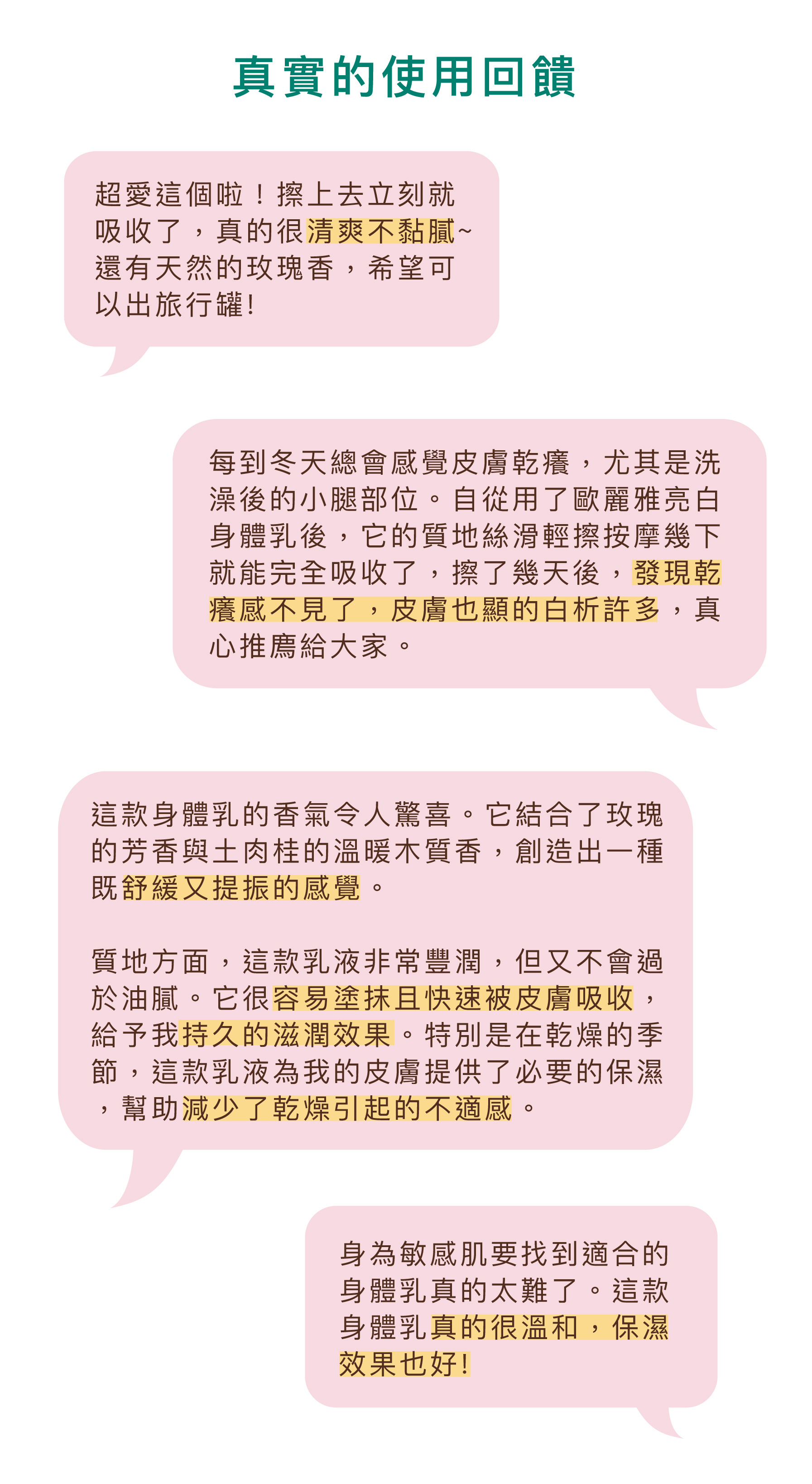 真實的使用回饋