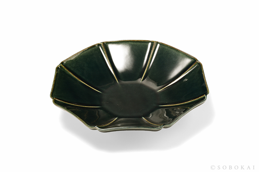 STUDIO M' SOBOKAI - Hitohana一花7寸淺缽/藍綠