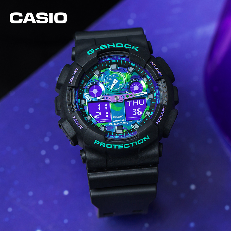 Casio G-Shock GA-100BL-1A 手錶  (香港行貨)