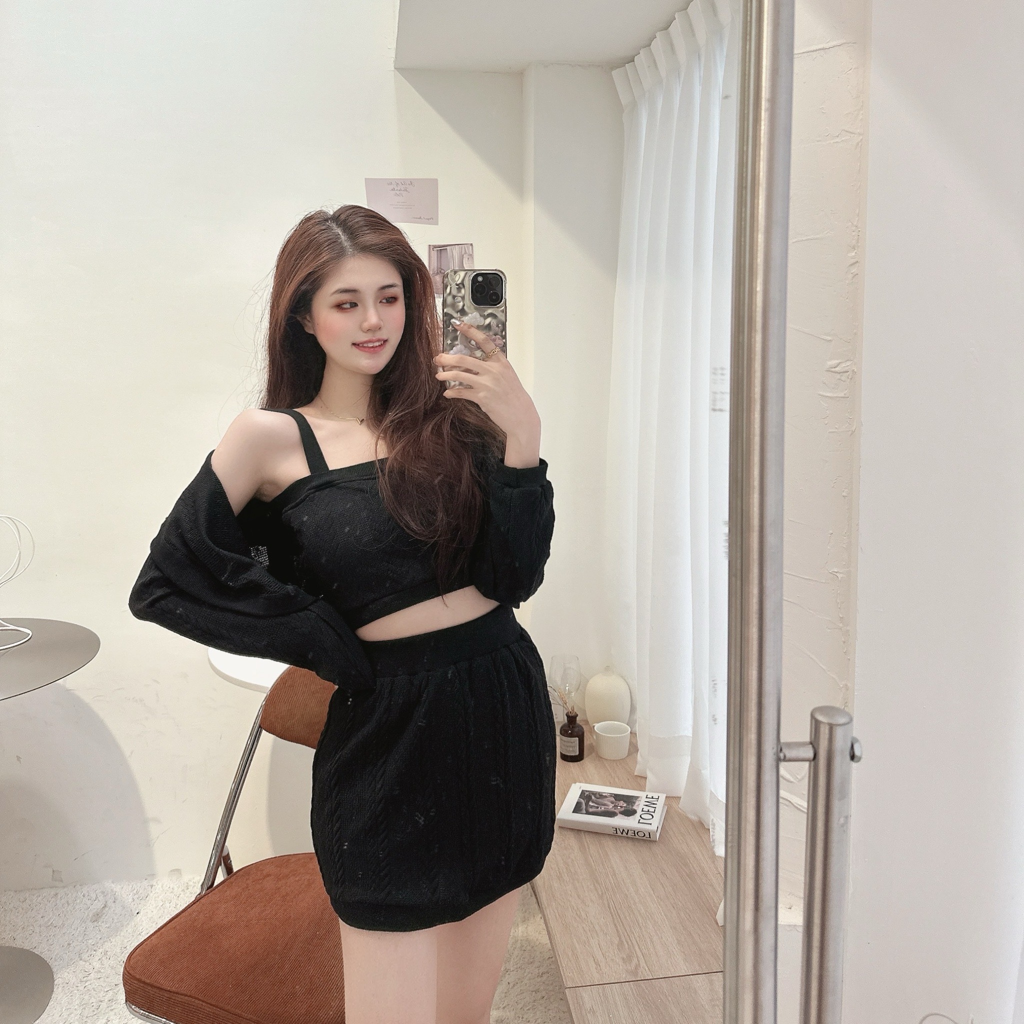 麻花胸墊針織套裝SET/三色