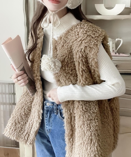 【現貨】JAVA 日本限定 2WAY 菱格毛絨雙面背心 JV1260024