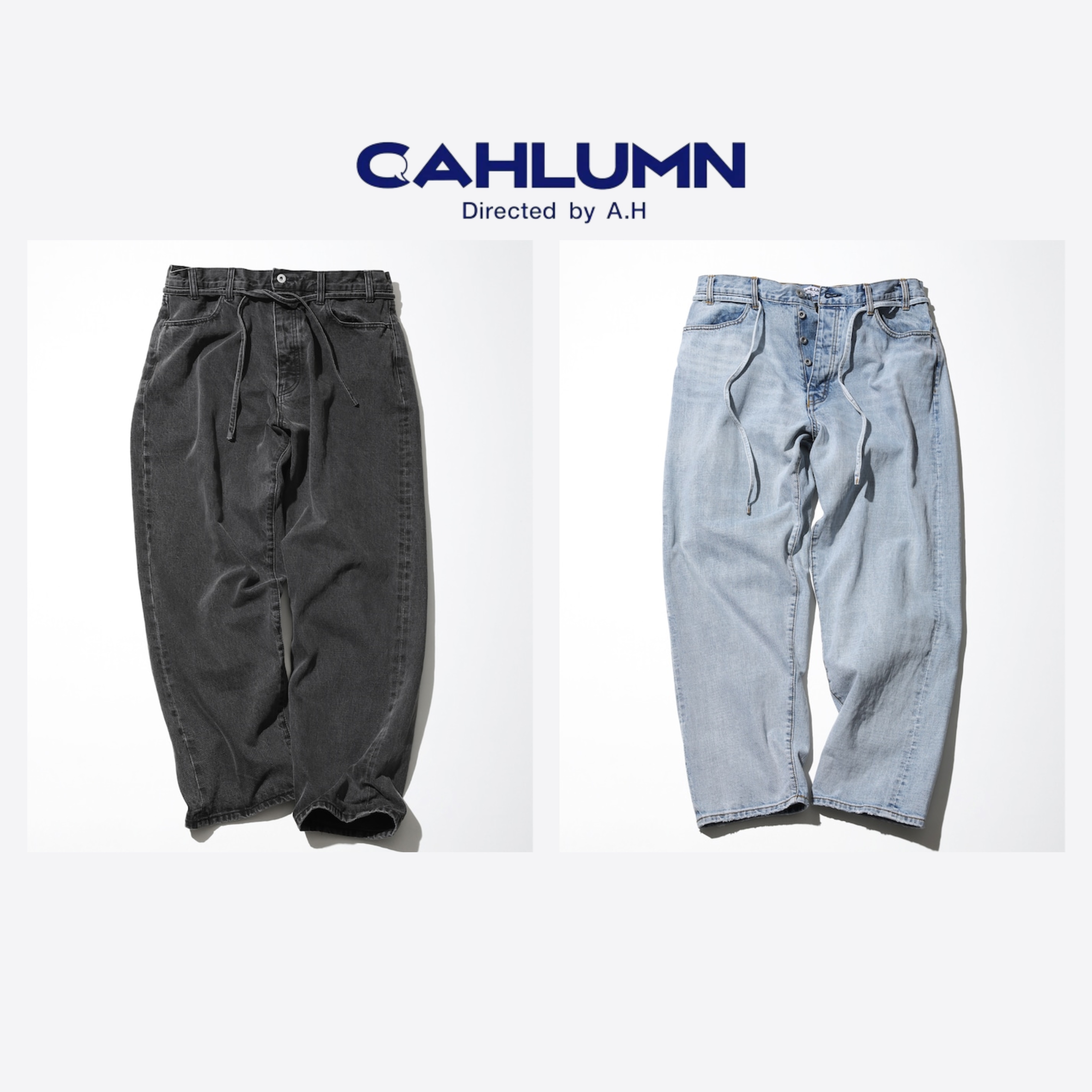 2025SS CAHLUMN Selvedge Denim Pant Baggy 水洗 牛仔褲 布邊 錐形褲 現貨