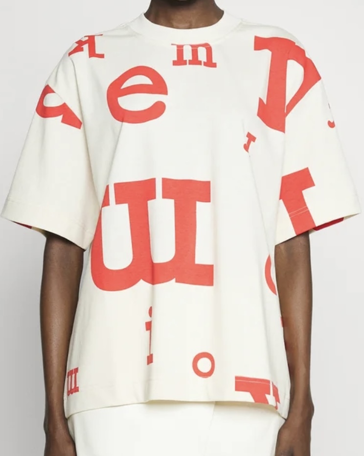 代購現貨｜ Marimekko 米白monogram oversize T-shirt